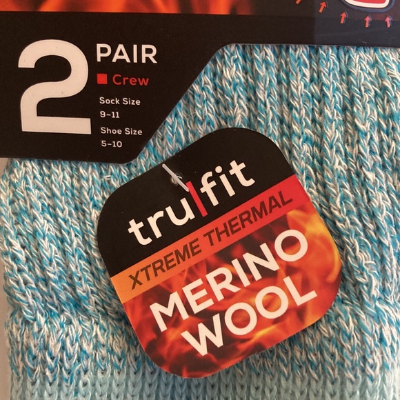 Merino Wool Blend Socks Xtreme Thermal Warm Cold Weather Boot Socks Light Blue - Picture 5 of 15